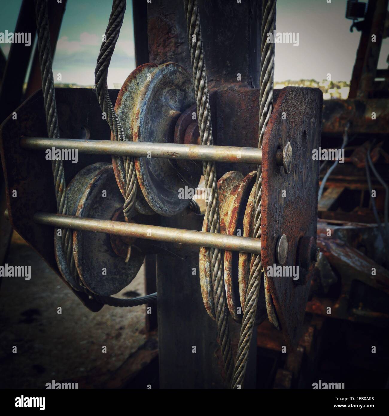 Ancient wooden pulleys hires stock photography and images Alamy