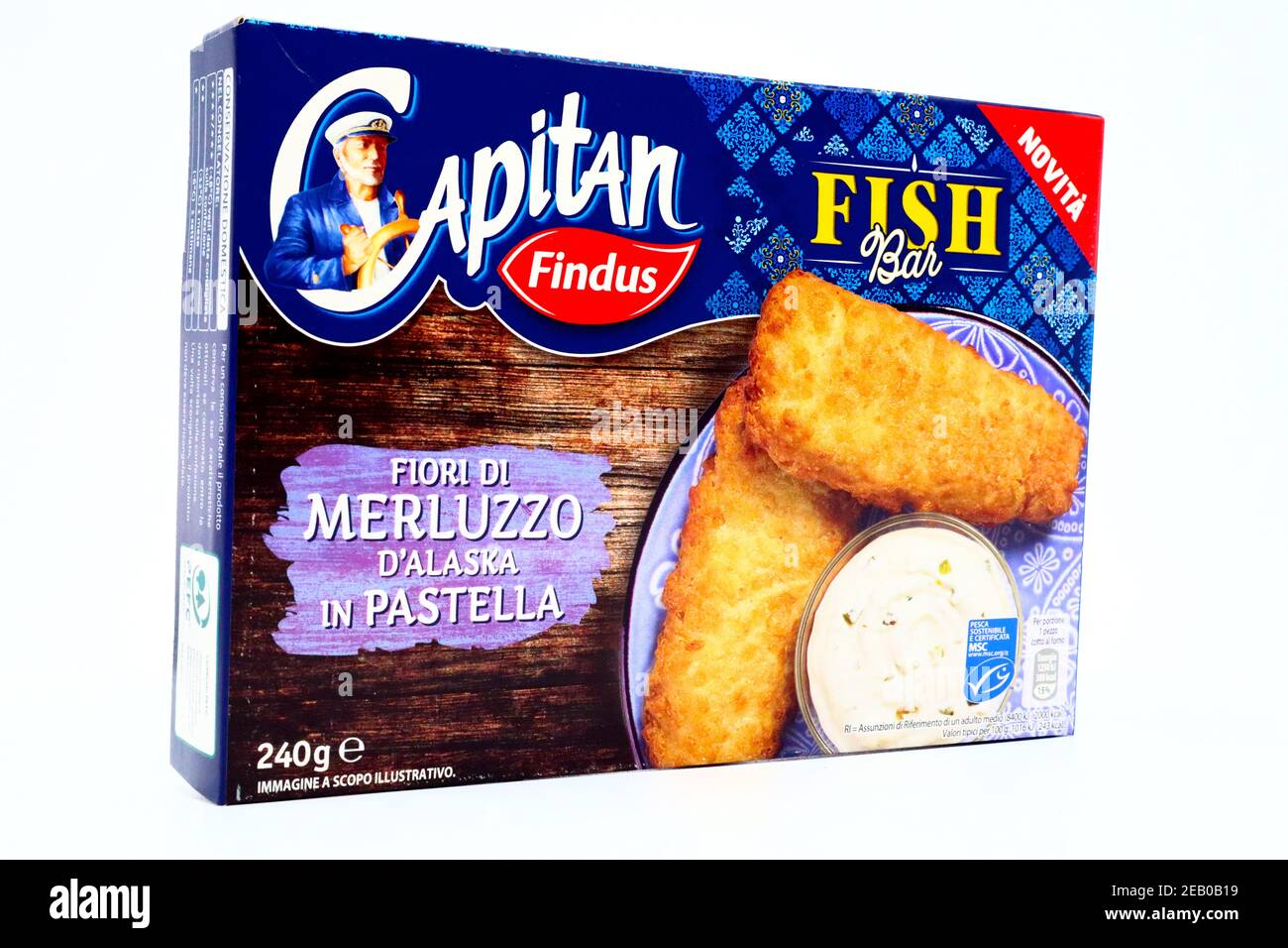 Captain FINDUS Fish Bar Alaskan Cod in crispy Breadcrumbs. Findus is a