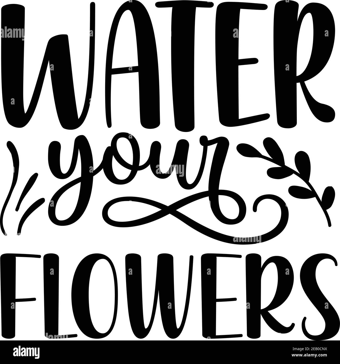 Water Your Flowers, Spring Vector Stock Vector Image & Art Alamy