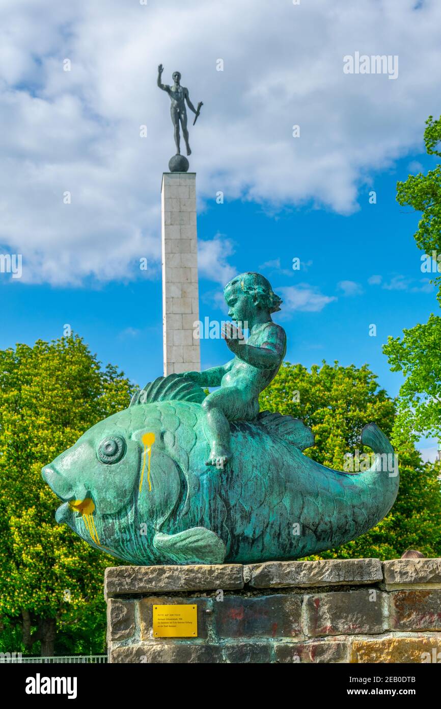 Man riding fish hi-res stock photography and images - Alamy