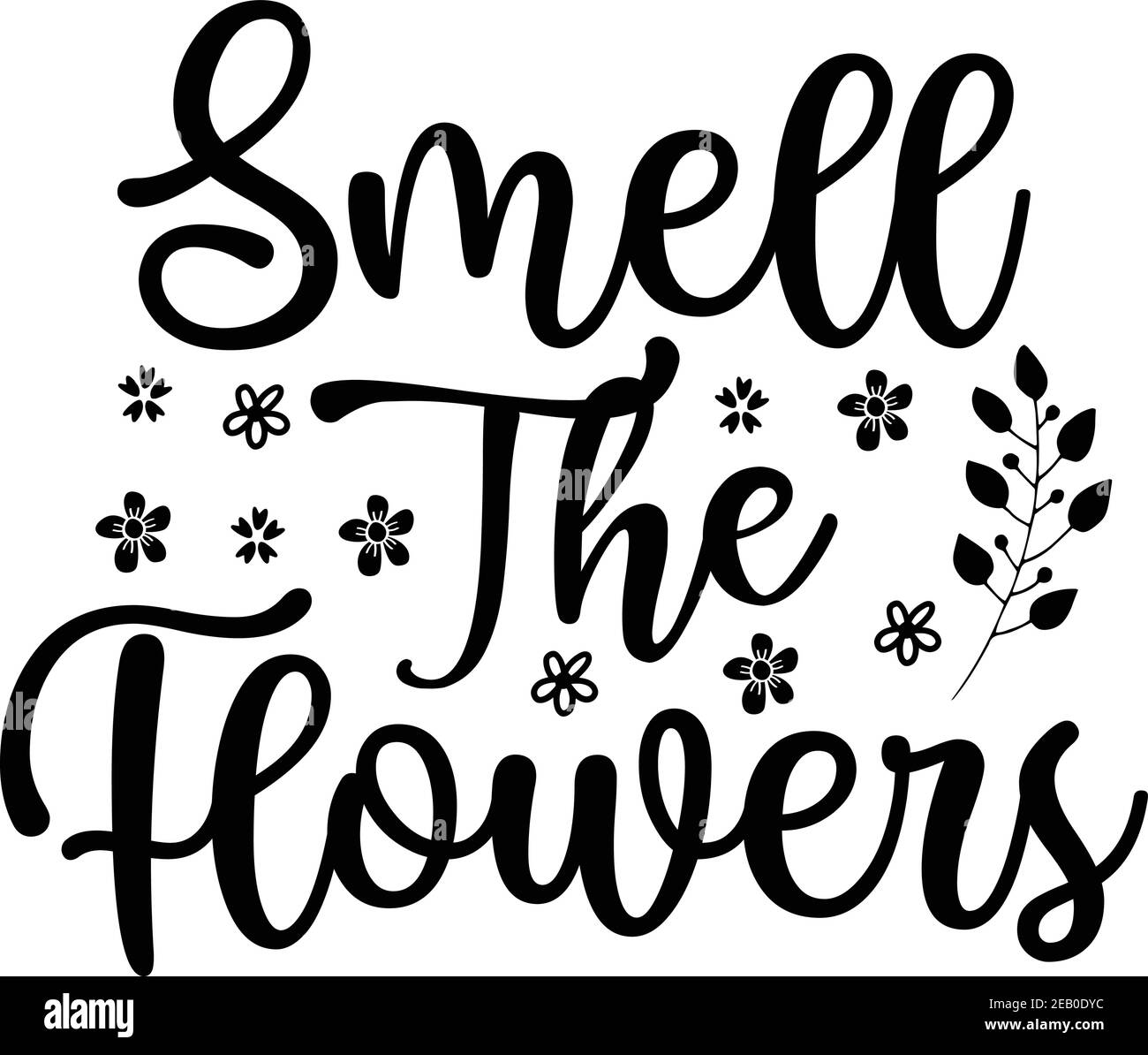 Smell The Flowers, Spring Vector Stock Vector Image & Art Alamy
