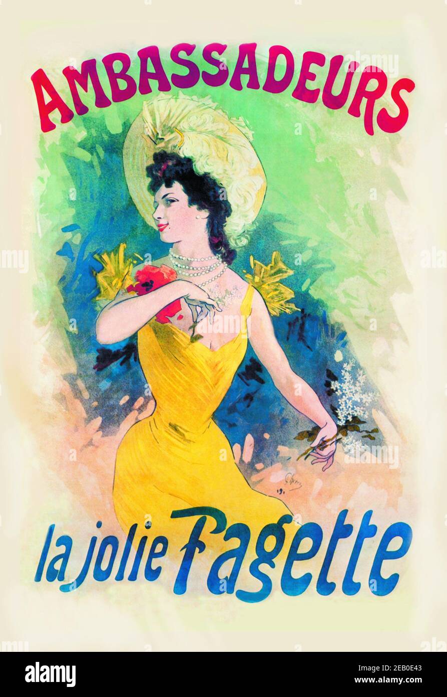 Ambassadeurs: La Jolie Fagette 1900 Stock Photo