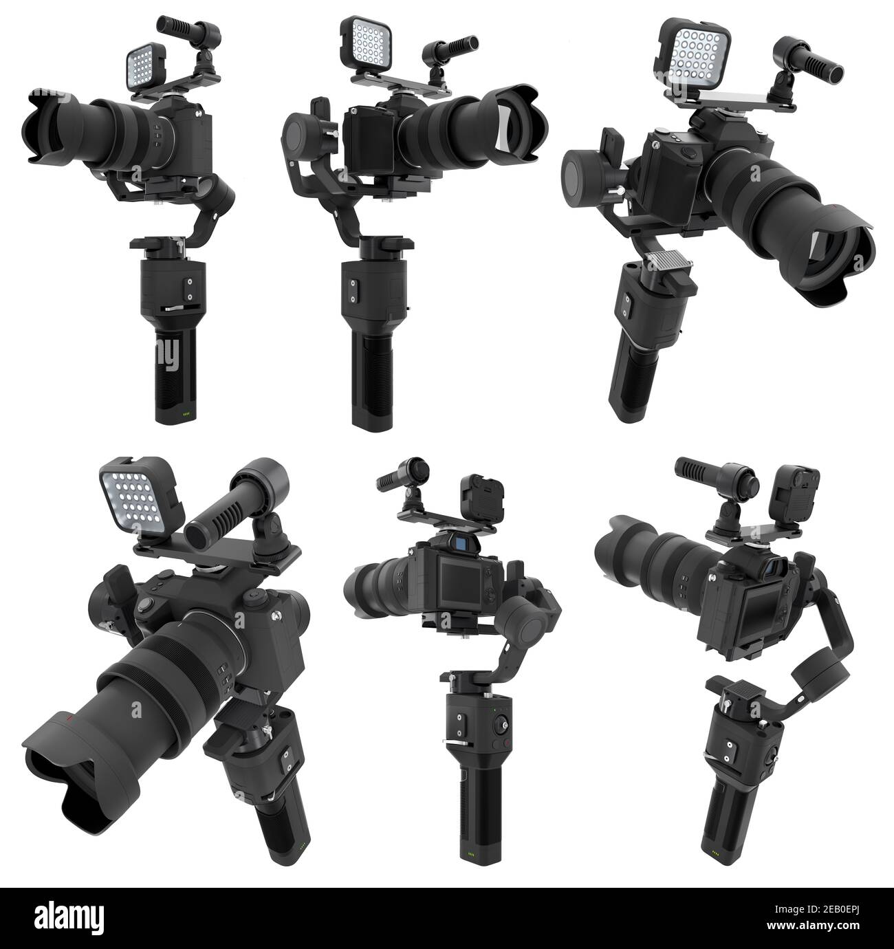 3axis gimbal stabilization system with nonexistent mirrorless camera isolated Stock Photo Alamy