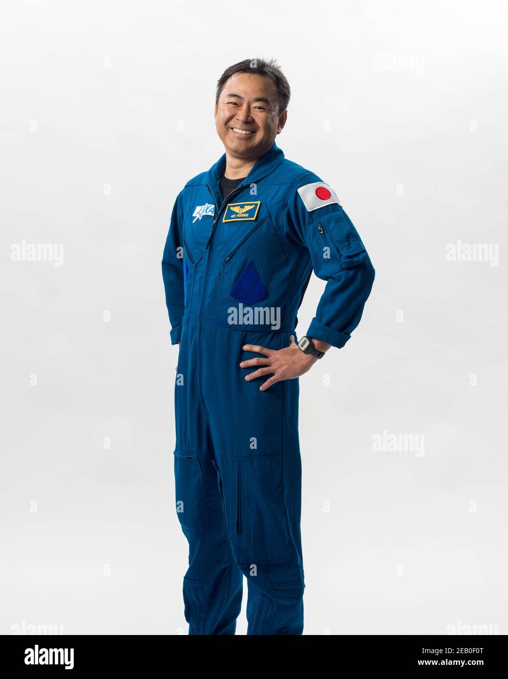 Japan Aerospace Exploration Agency astronaut and SpaceX Crew-2 Mission Specialist Akihiko Hoshide portrait at the Johnson Space Center September 29, 2020 in Houston, Texas. Stock Photo