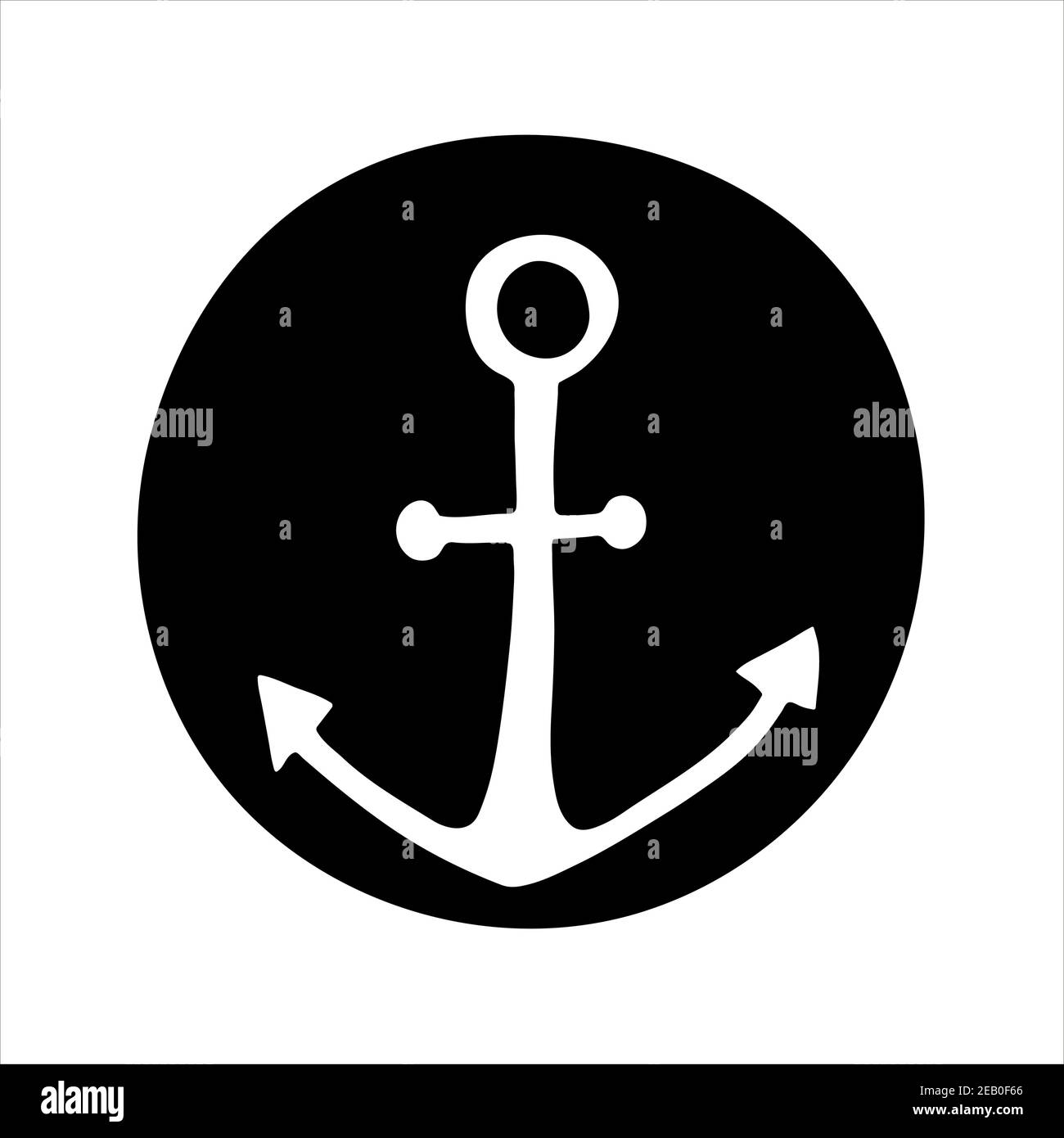 Anchor, hand drawn isolated vector illustration Stock Vector