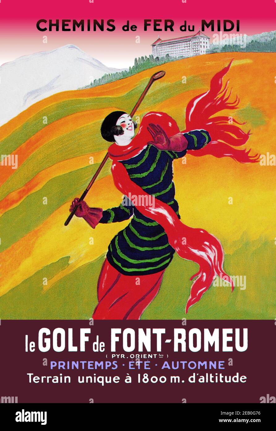 Golf de Fon-Romeu 1929 Stock Photo
