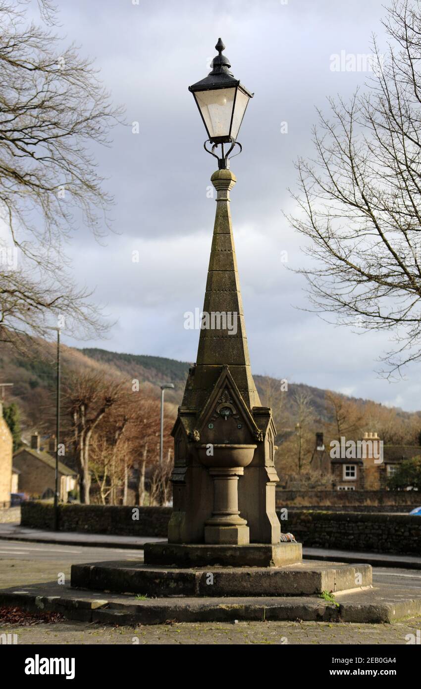 Gothic Revival style drinking fountain in Bakewell Stock Photo
