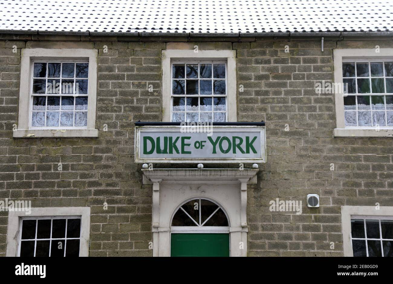 Duke of York public house at Elton near Winster which is on the National Inventory of Historic Pub Interiors Stock Photo