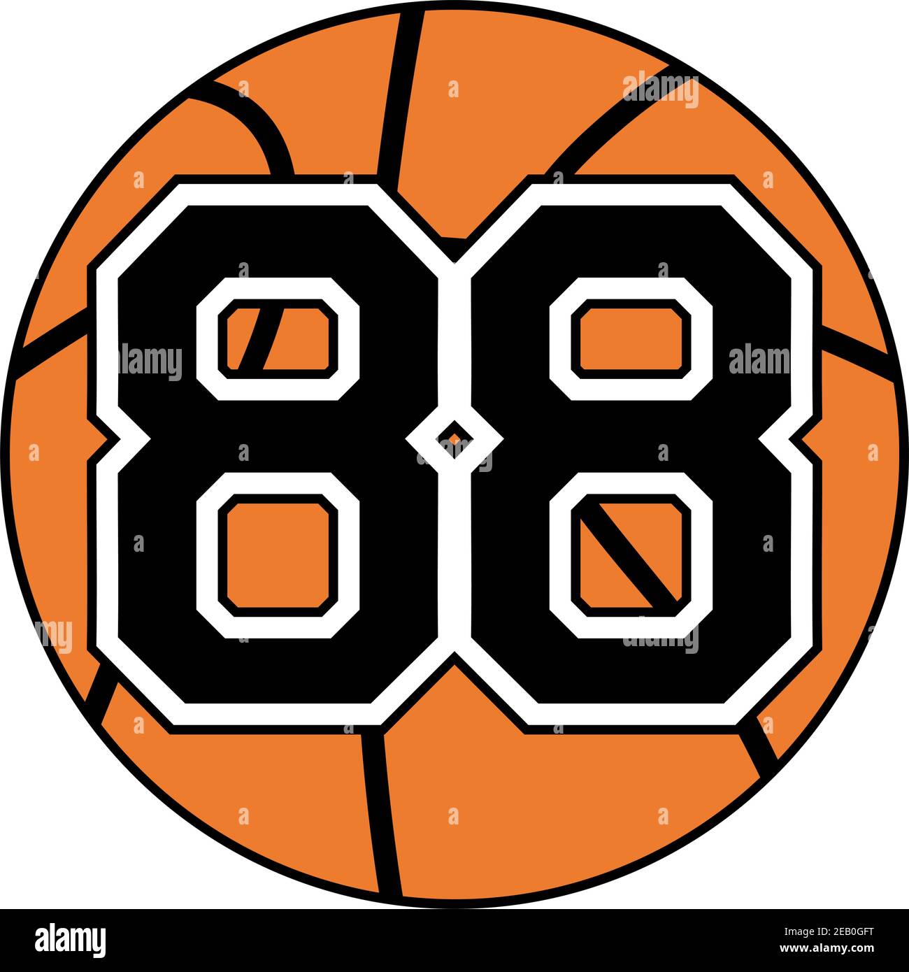 ball of basketball with the number 88 Stock Vector Image & Art - Alamy