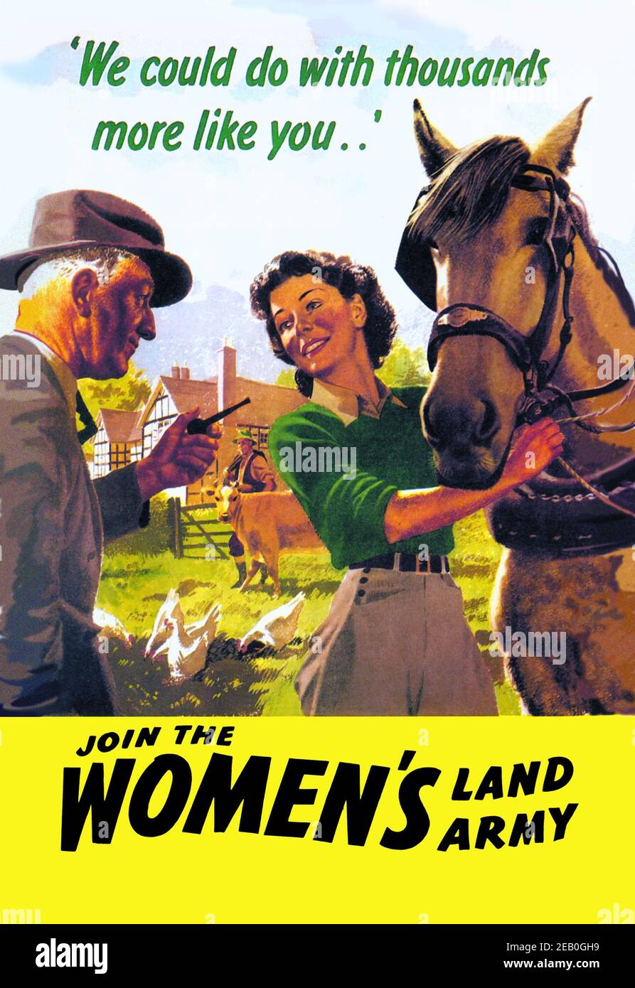 Join the Women's Land Army Stock Photo Alamy