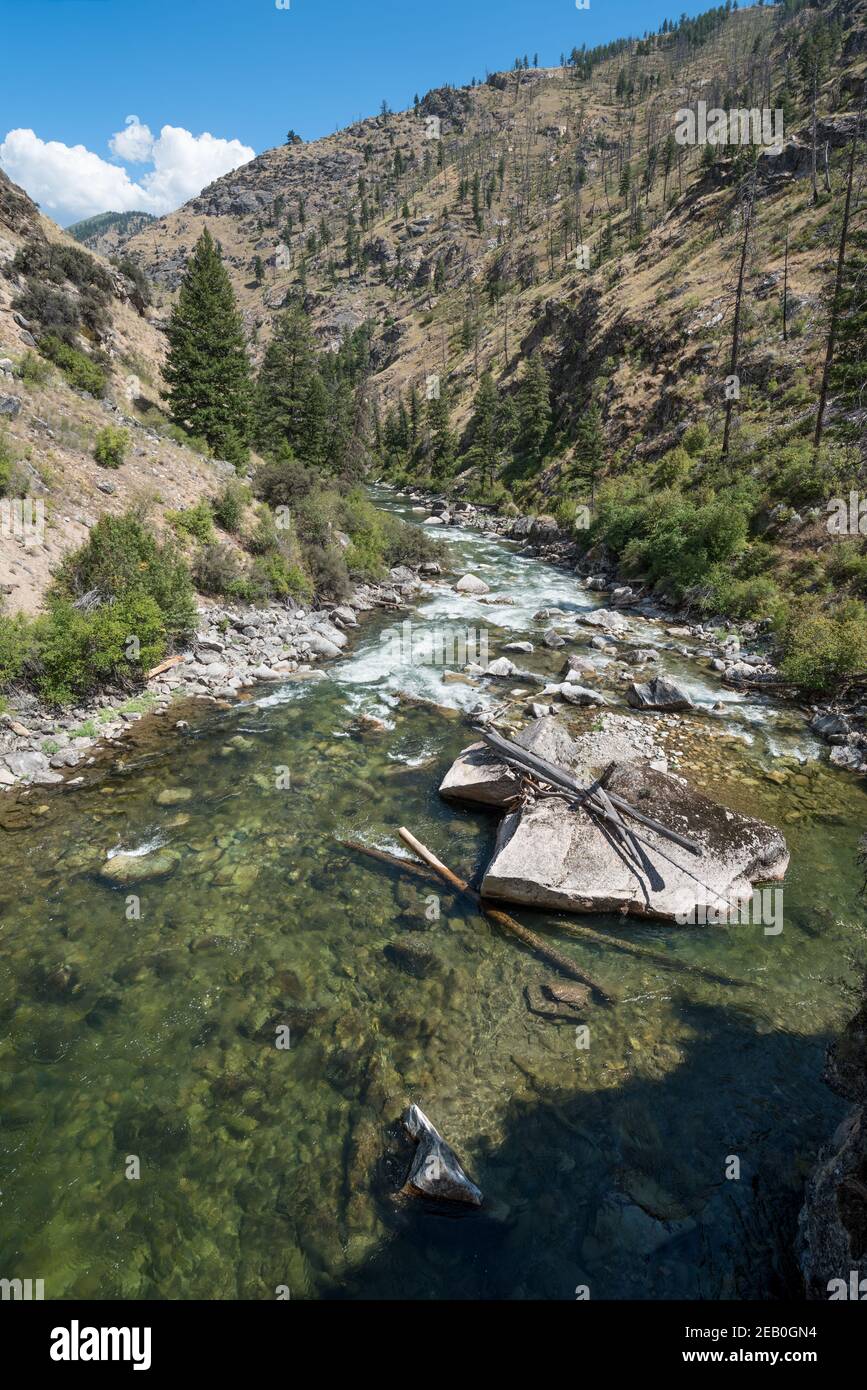 Big Creek, Frank Church River of No Return Wilderness, Idaho Stock