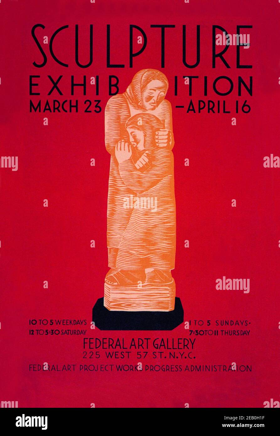 Sculpture Exhibition: WPA Federal Art Project Stock Photo