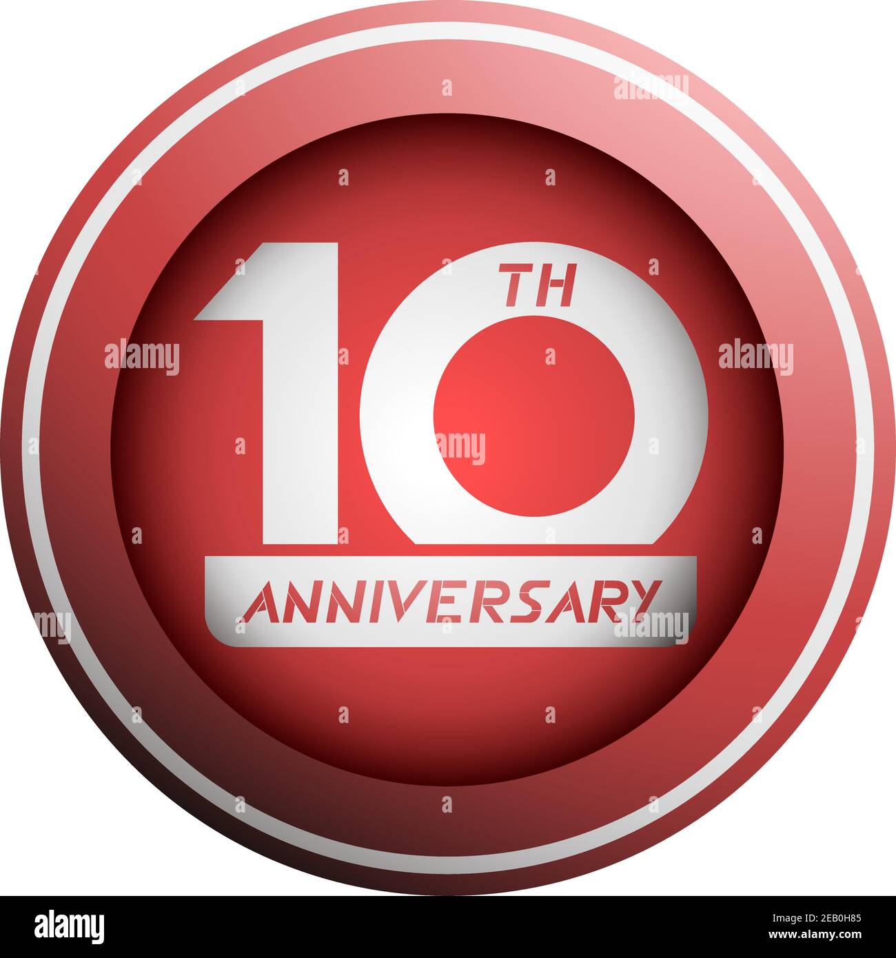 10th anniversary emblem Stock Vector