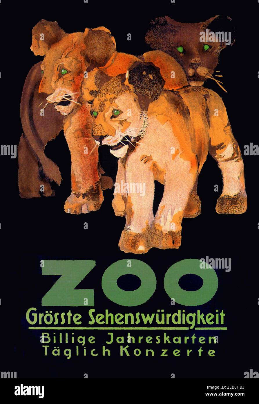 Vintage zoo tiger hi-res stock photography and images - Alamy