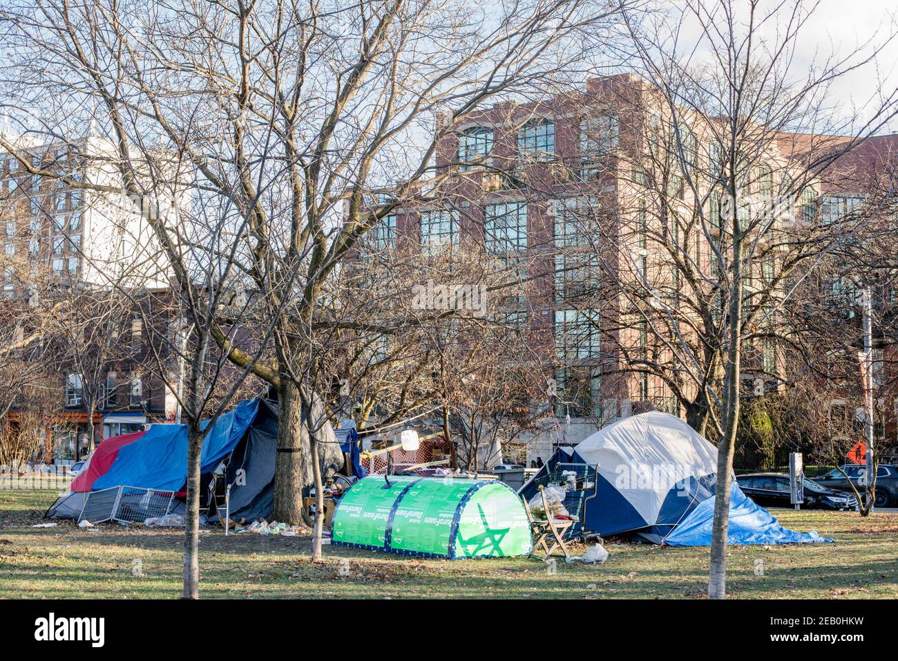Tent cities have common in Toronto parks during COVID19