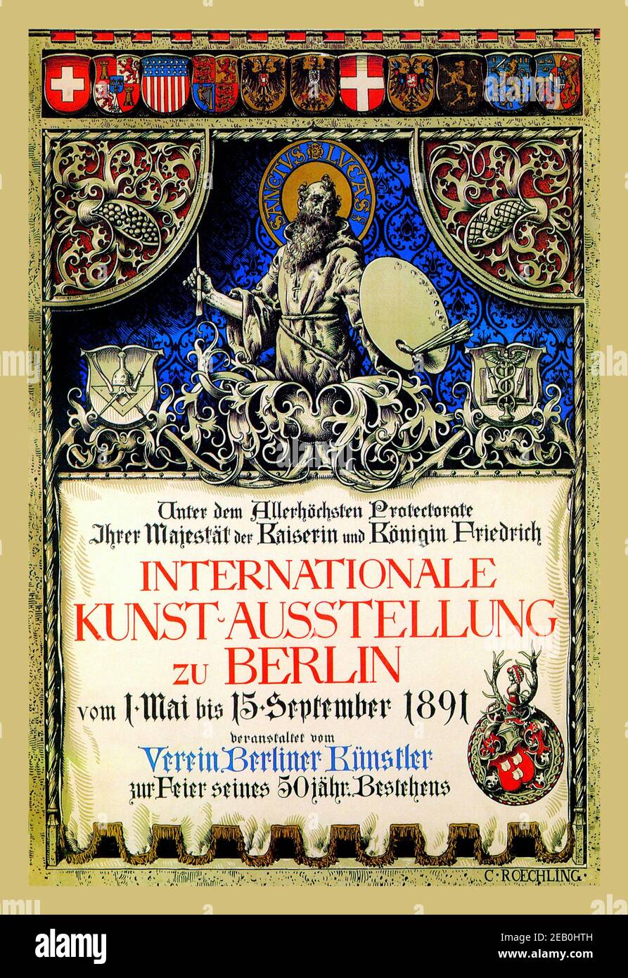 Berlin International Art Exhibition 1890 Stock Photo Alamy