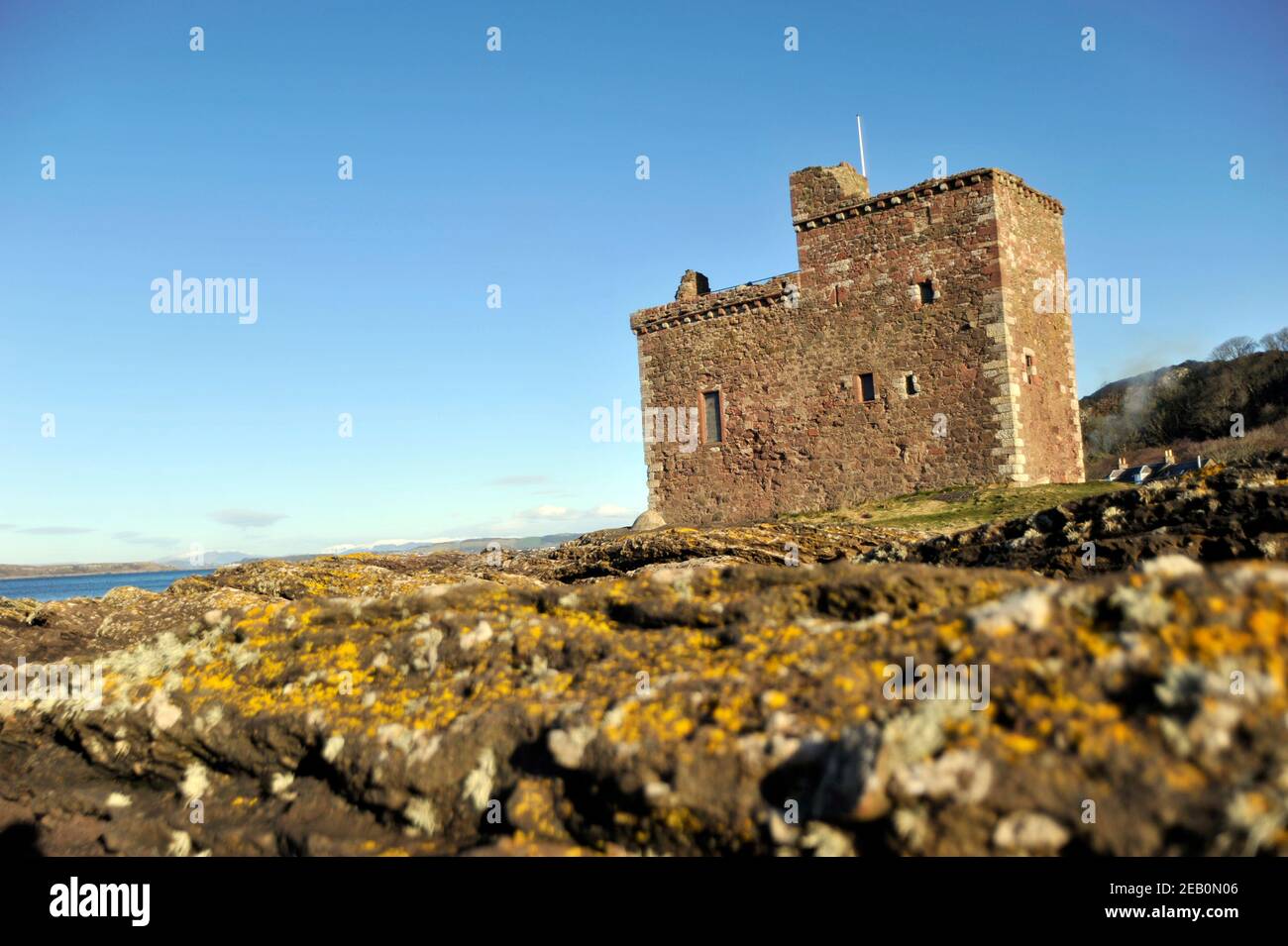 Portencross castle, North Ayrshire, Scotland. Stock Photo