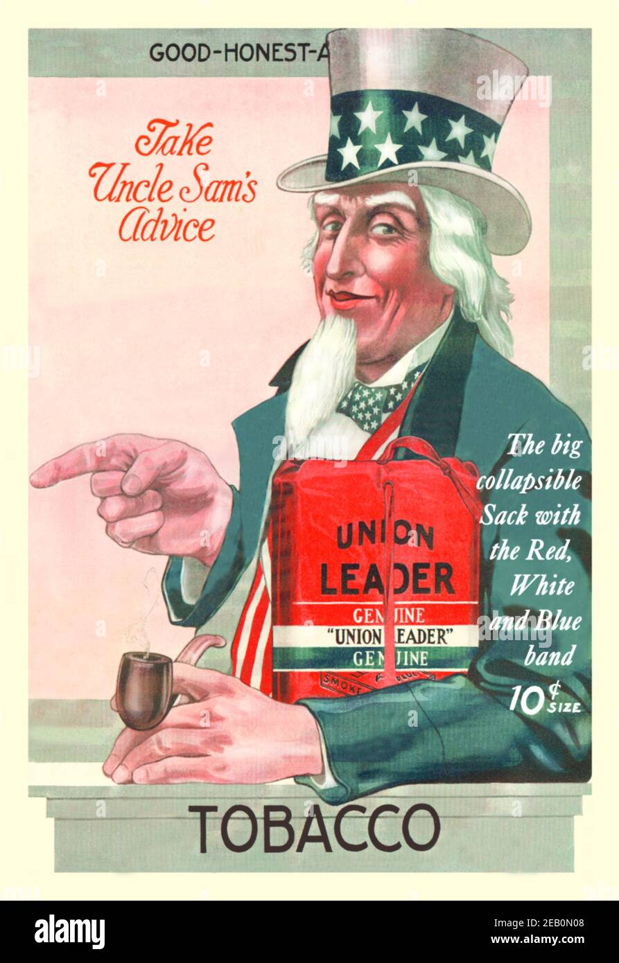 Take Uncle Sam's Advice Union Leader Tobacco Stock Photo Alamy