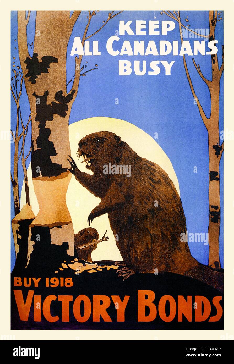 Keep All Canadians Busy 1918 Stock Photo
