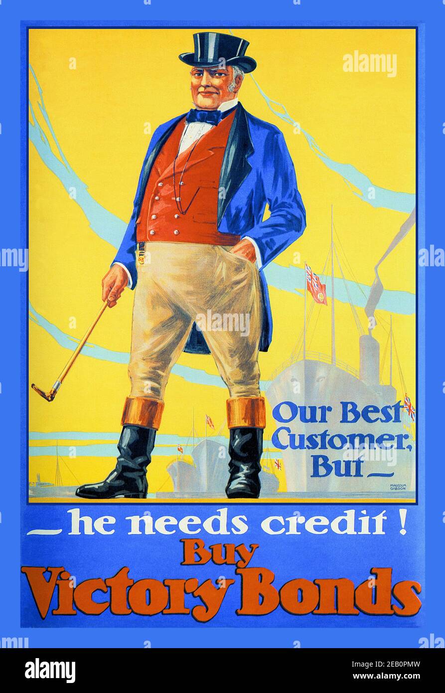 Our Best Customer But - He Needs Credit! 1914 Stock Photo