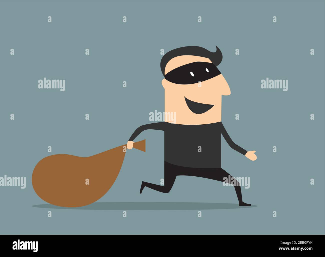 Running thief cartoon illustration hi-res stock photography and images -  Page 2 - Alamy