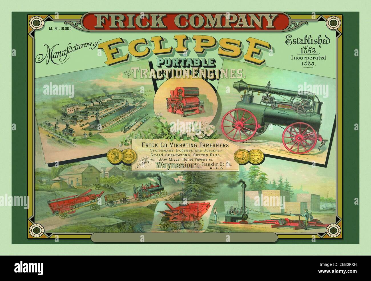 Frick Company - Eclipse Portable Traction Engines Stock Photo