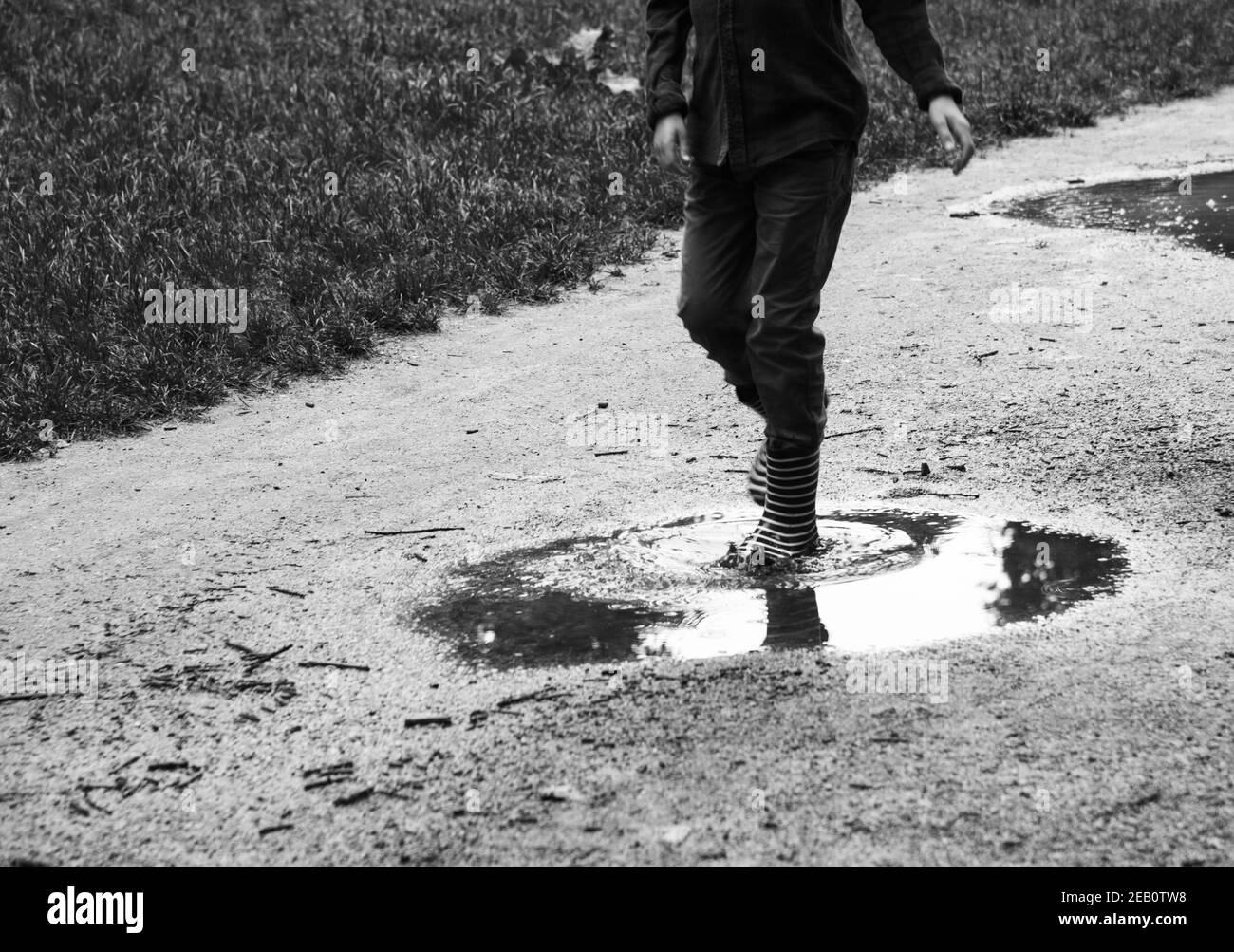 Striped rainboots Black and White Stock Photos Images Alamy