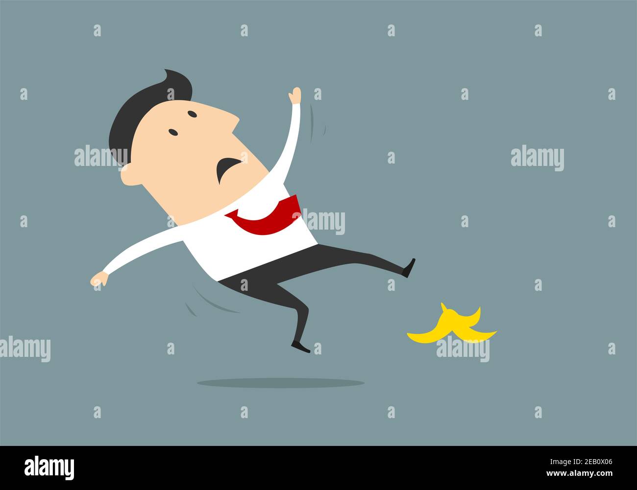 Slip and fall cartoon hi-res stock photography and images - Alamy