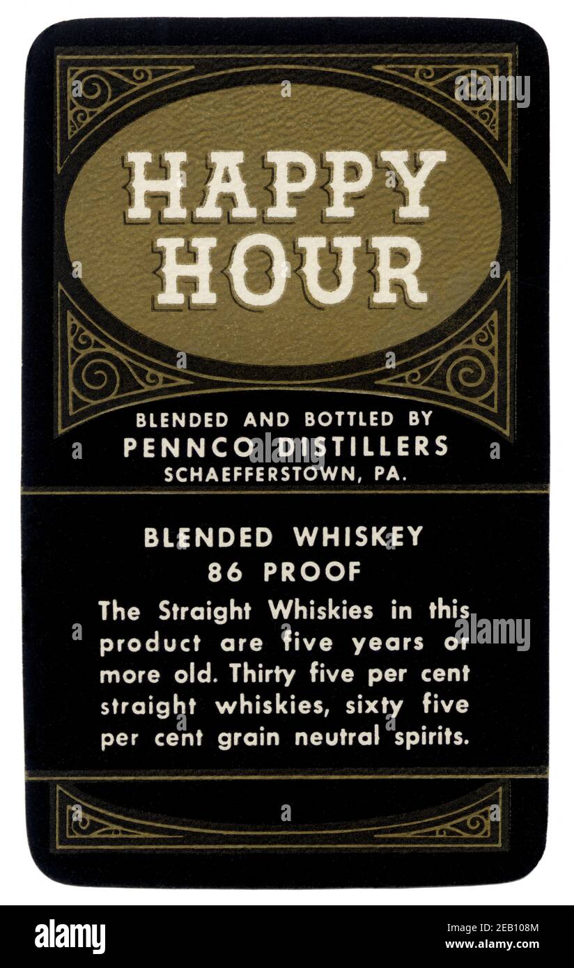 Happy Hour Blended Whiskey Stock Photo Alamy