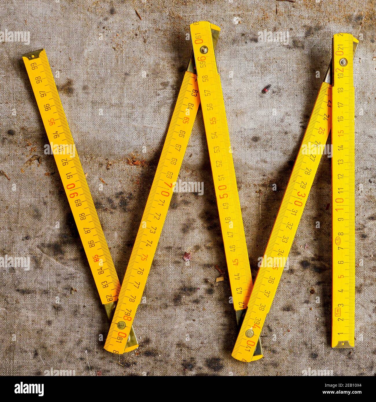Wooden folding meter, France Stock Photo - Alamy