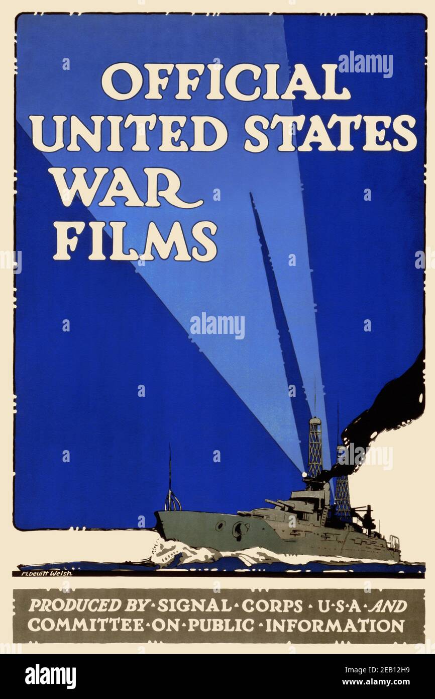 Official United States war films 1917 Stock Photo
