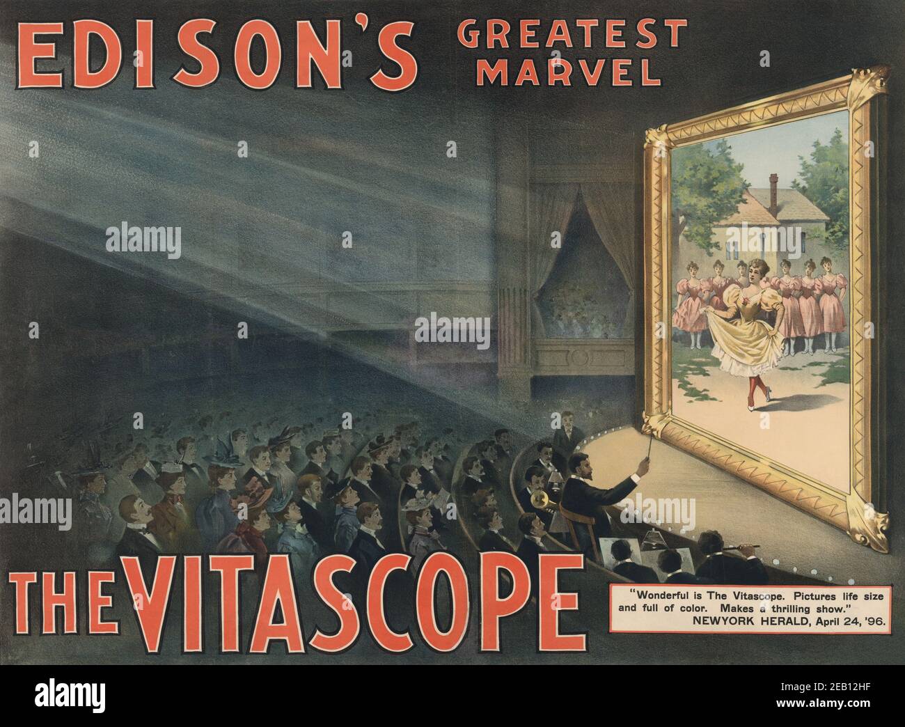 Edison's greatest marvelThe Vitascope 1896 Stock Photo Alamy