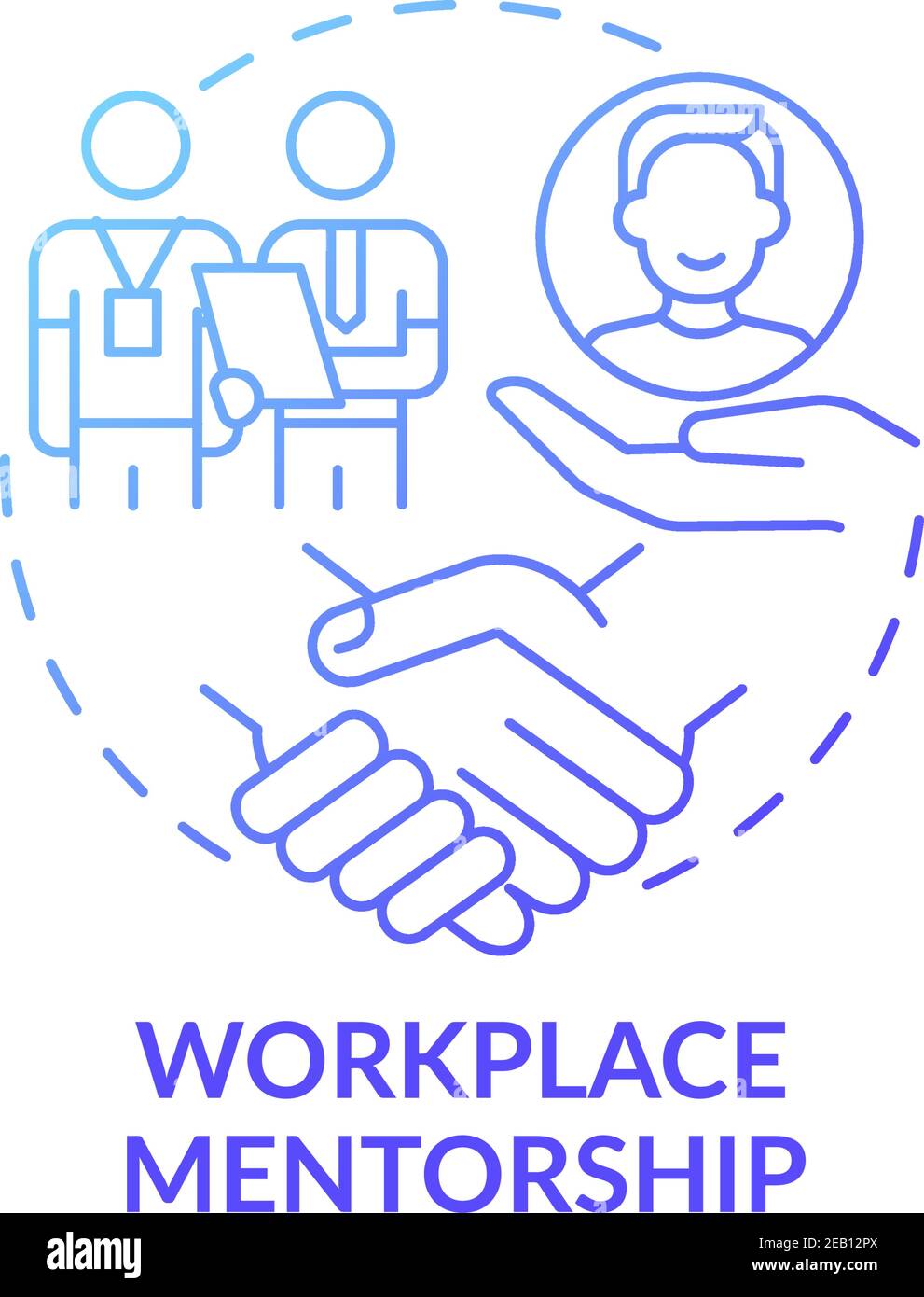 Develop close relationship concept icon Stock Vector