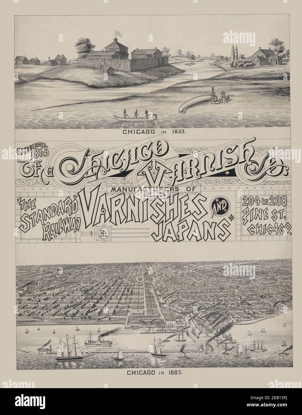 Chicago Varnish Company 1883 Stock Photo Alamy