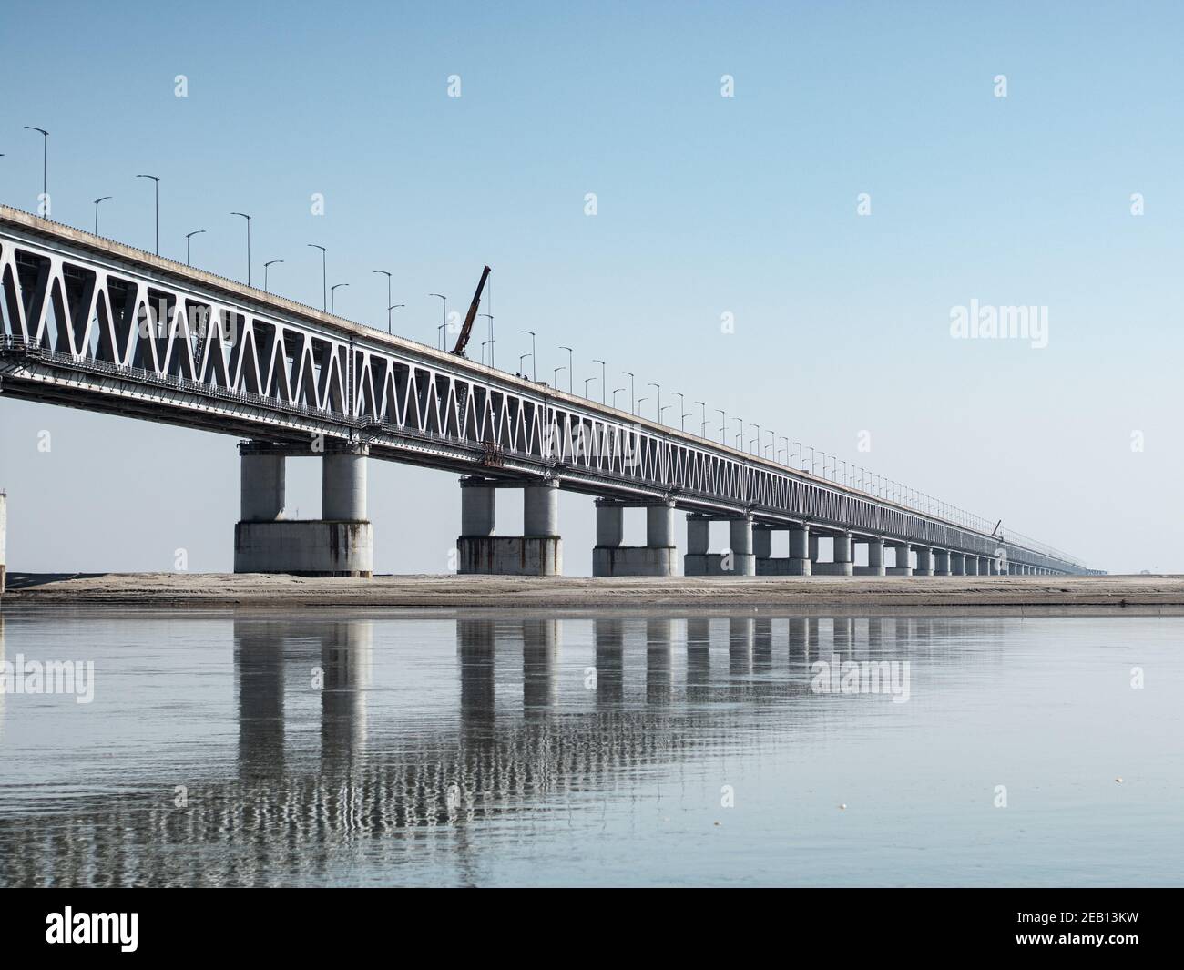Bogibeel bridge the longest double decker bridge in india Stock Photo Alamy