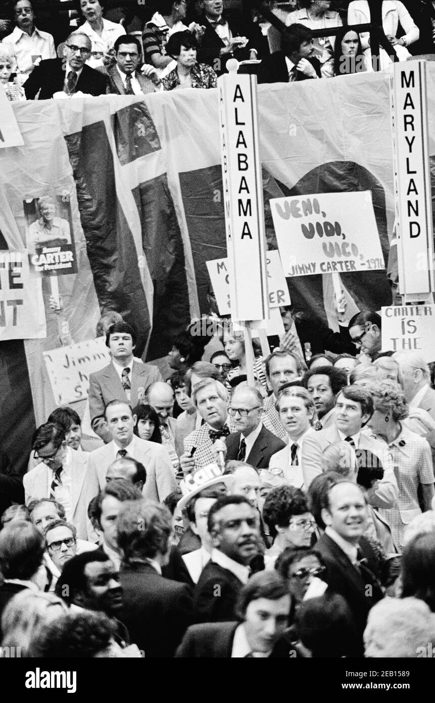 Democratic National Convention, Madison Square Garden, New York City, New York, USA, Warren K. Leffler, July 14, 1976 Stock Photo