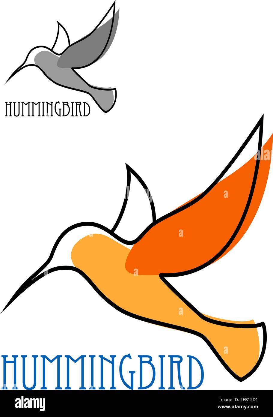 Realistic Bird Hummingbird Flying Stroke PNG  SVG Design For TShirts