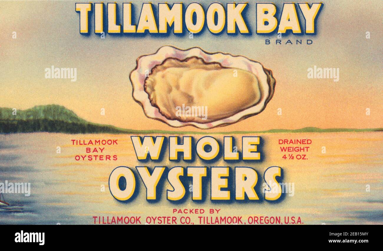Tillamook Bay Whole Oysters Stock Photo Alamy