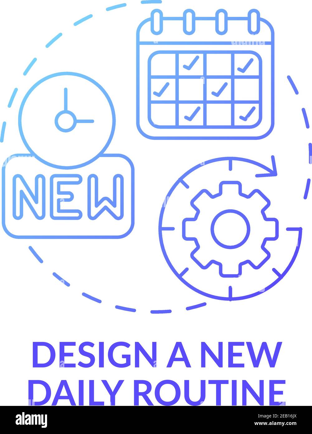 Tips for new employees concept icon Stock Vector