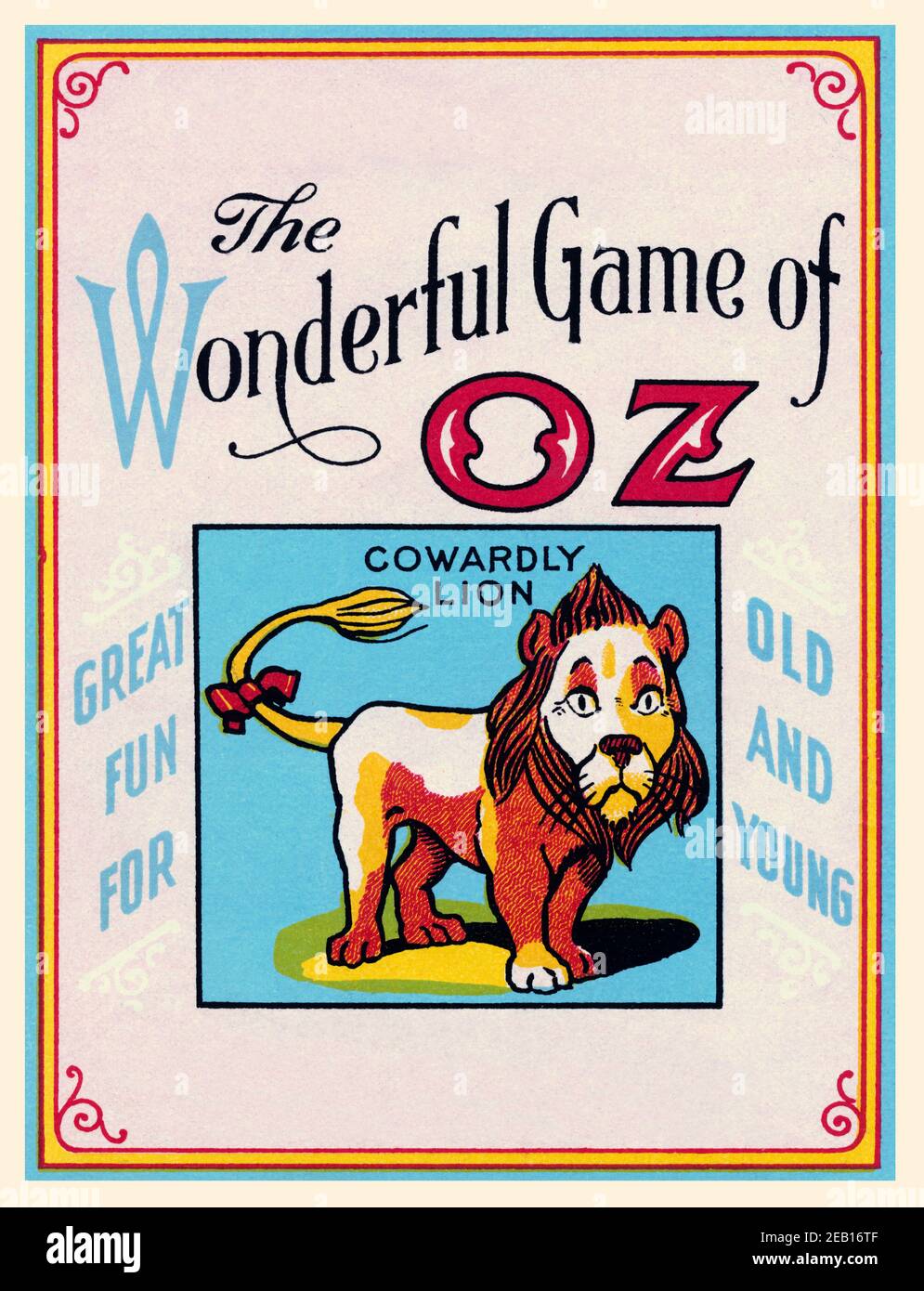 Wonderful Game of Oz - Cowardly Lion 1921 Stock Photo