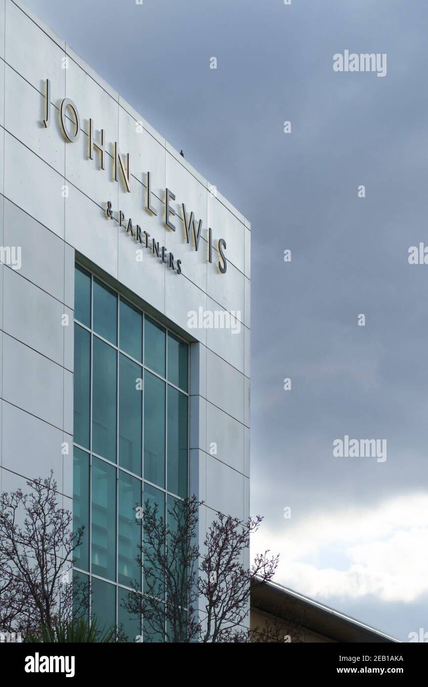 The John Lewis Store with a foreboding dark sky. Cribbs Causeway Retail
