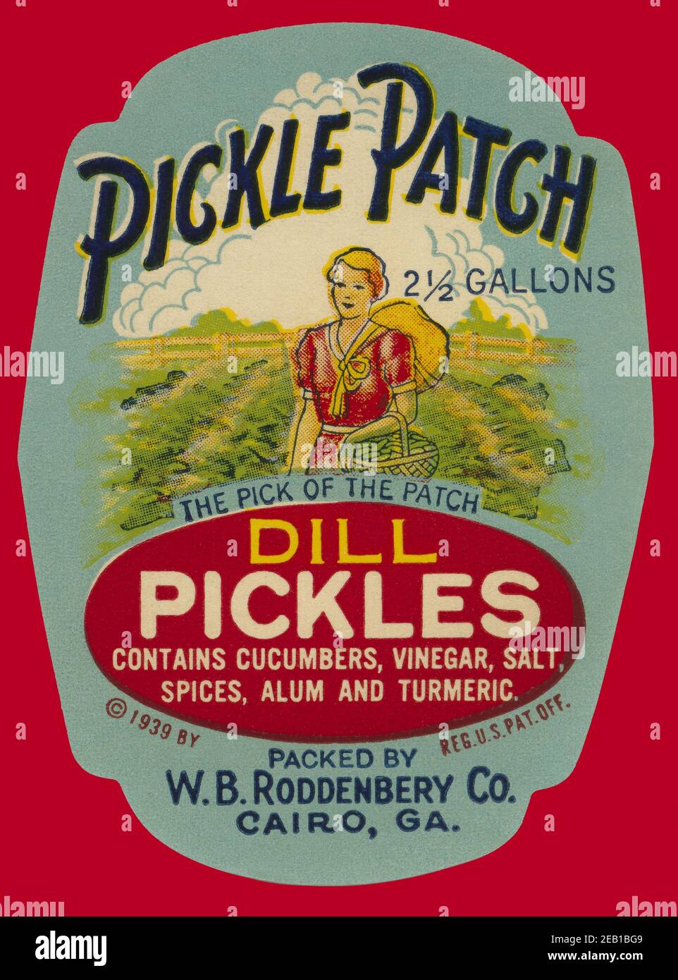 Pickle Patch Dill Pickles 1939 Stock Photo Alamy