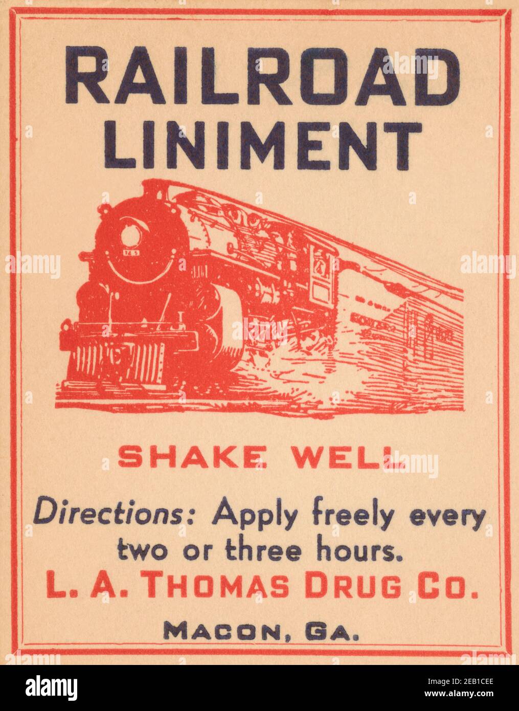 Railroad Liniment 1900 Stock Photo