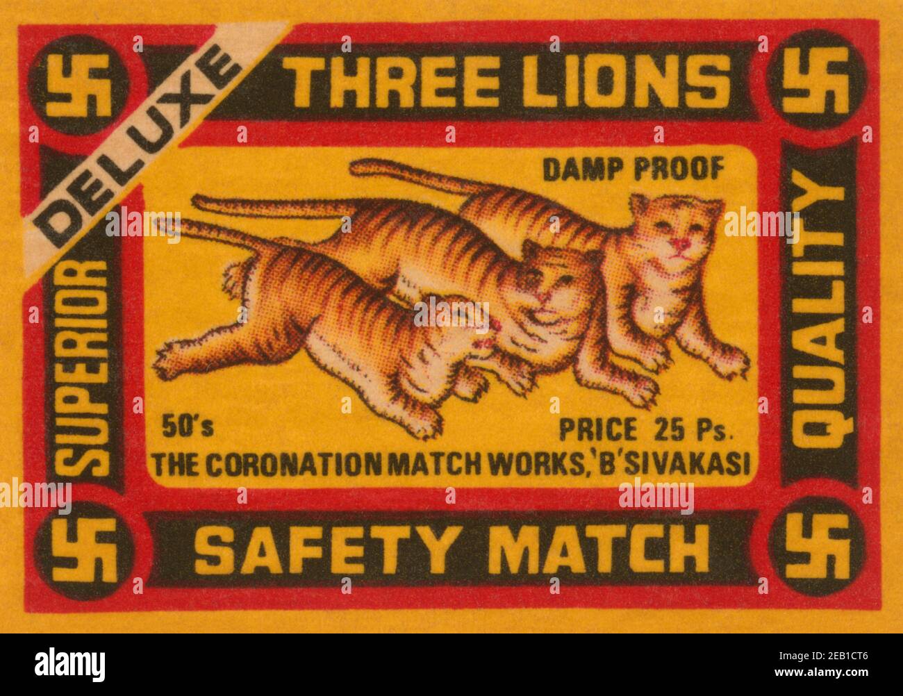 Three Lions Safety Match Stock Photo Alamy
