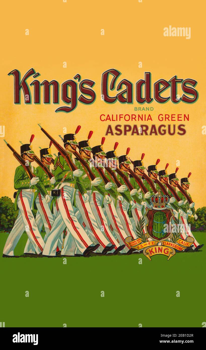King's Cadets California Green Asparagus Stock Photo