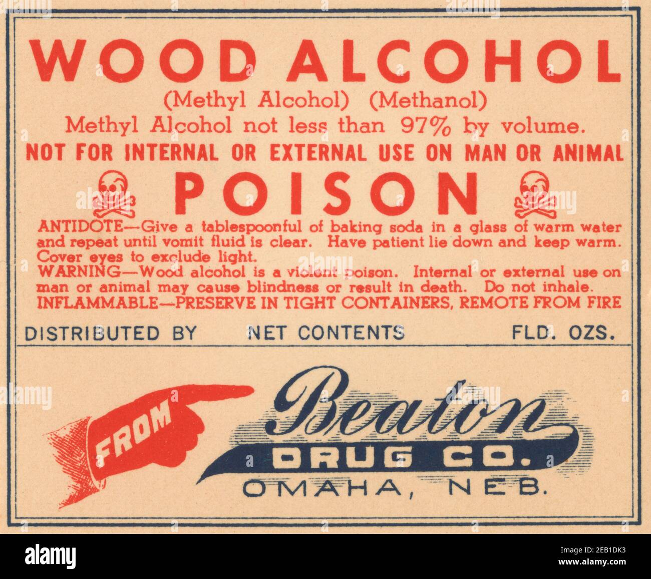 Wood Alcohol Poison 1920 Stock Photo Alamy