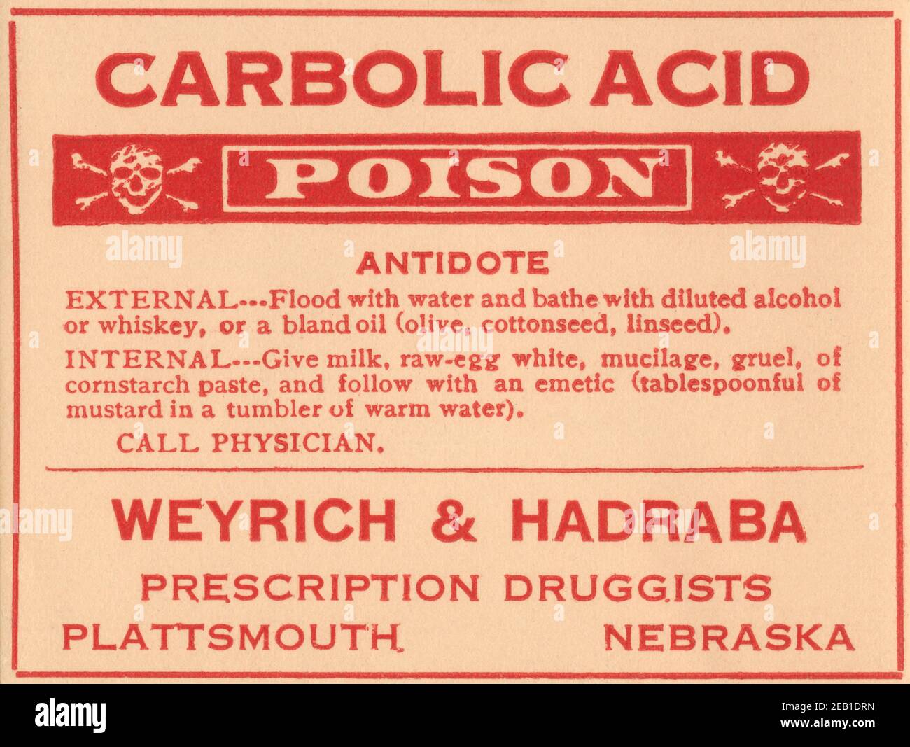 Carbolic Acid 1920 Stock Photo Alamy