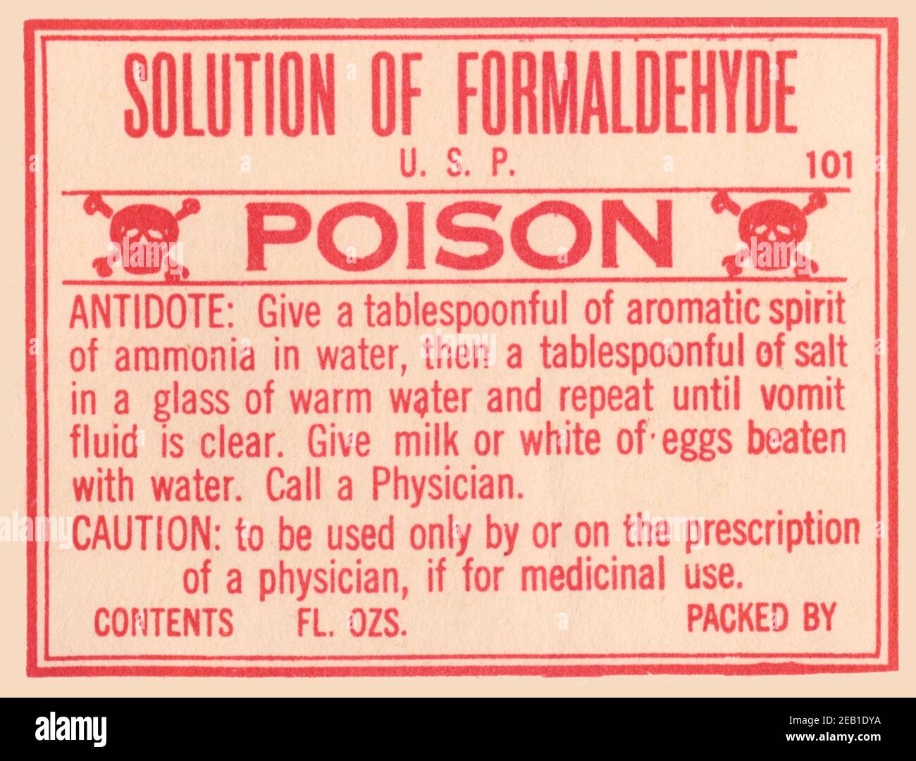 Solution of Formaldehyde 1920 Stock Photo Alamy