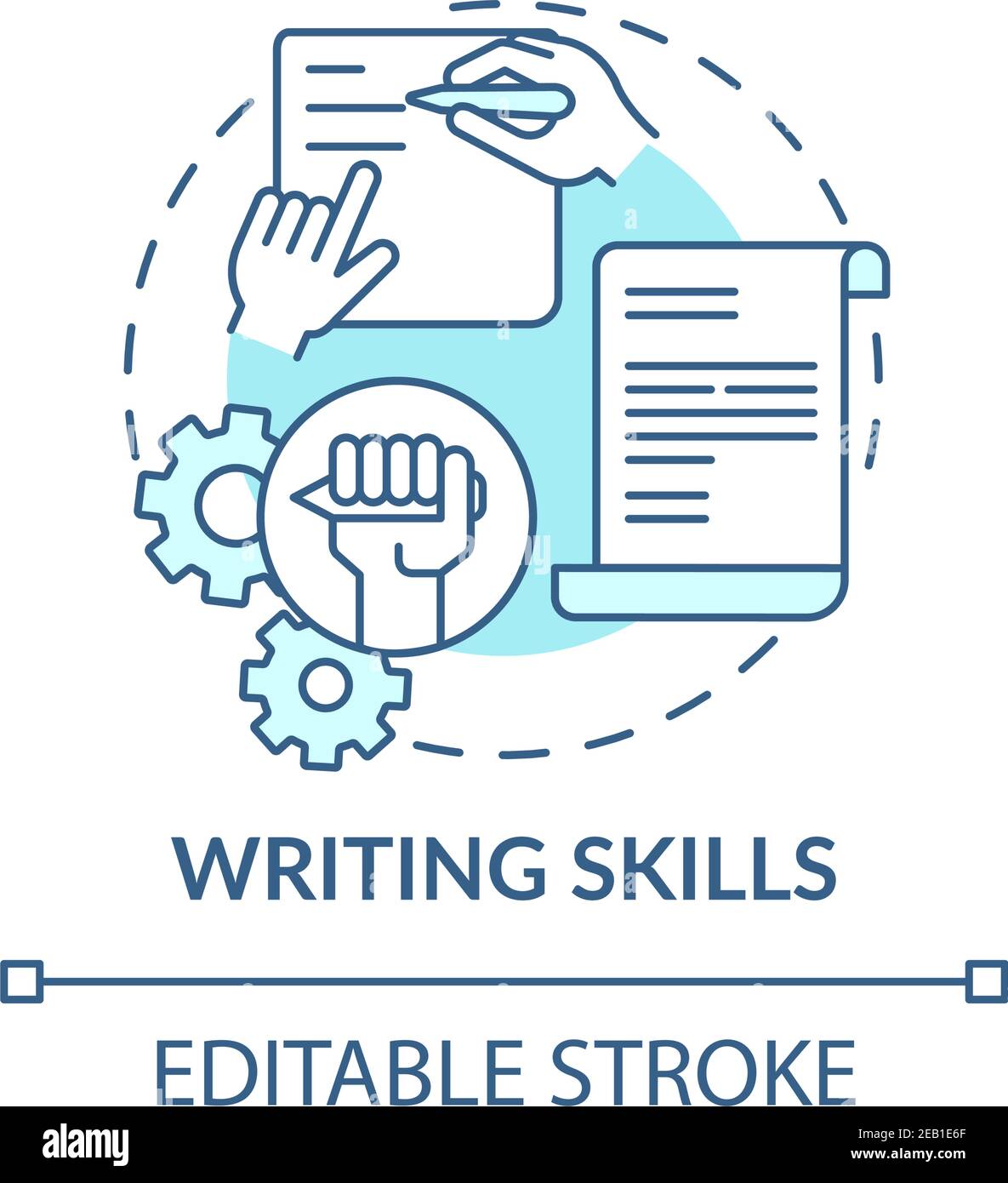 Writing skills concept icon Stock Vector Image & Art - Alamy