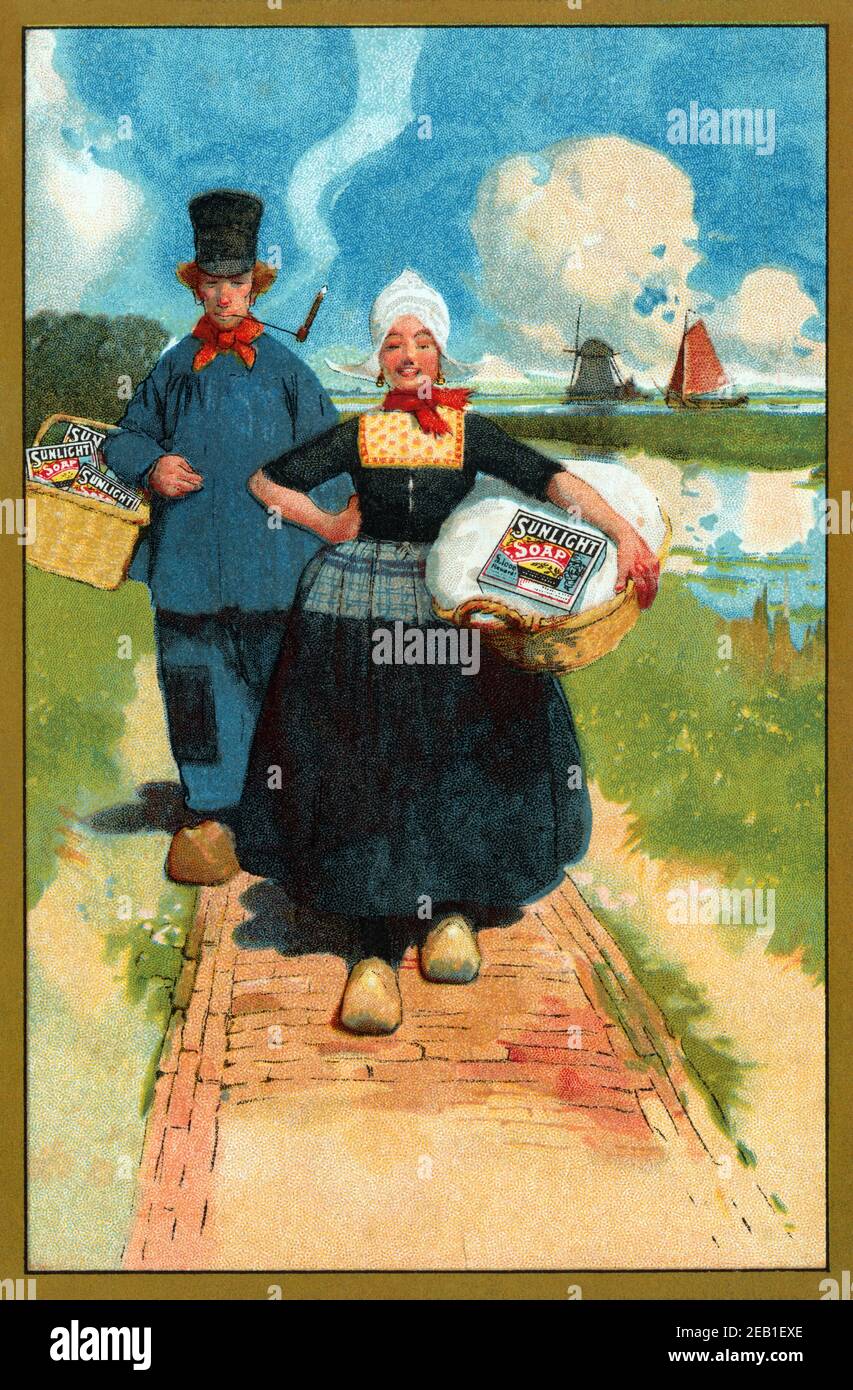 Sunlight Soap Dutch Couple Stock Photo Alamy